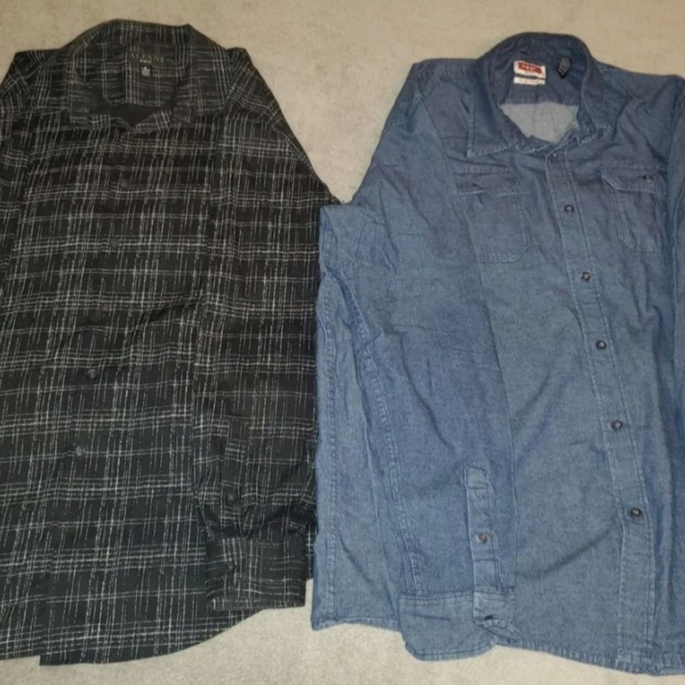 Two mens Button Down Dress Shirts